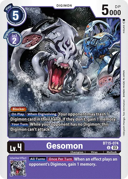 Gesomon (BT15-074) card