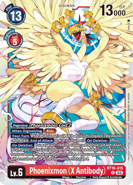 Phoenixmon (X Antibody) (BT16-015) card