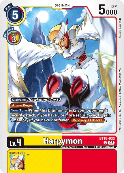 Harpymon (BT16-033) card