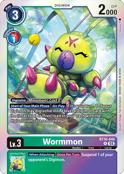 Wormmon (BT16-040) card