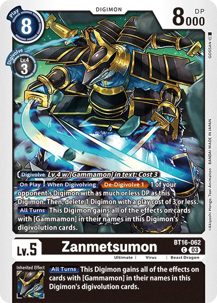 Zanmetsumon (BT16-062) card