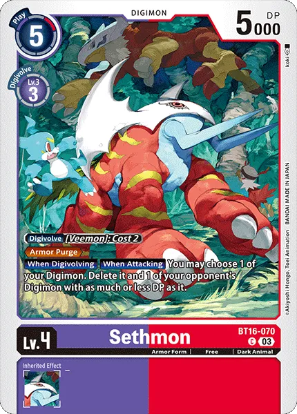 Sethmon (BT16-070) card
