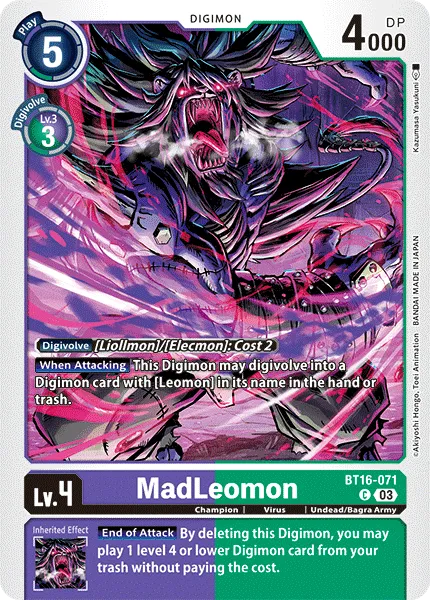 MadLeomon (BT16-071) card