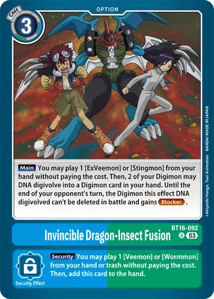 Invincible Dragon-Insect Fusion (BT16-092) card