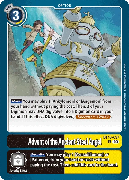 Advent of the Ancient Steel Angel (BT16-097) card