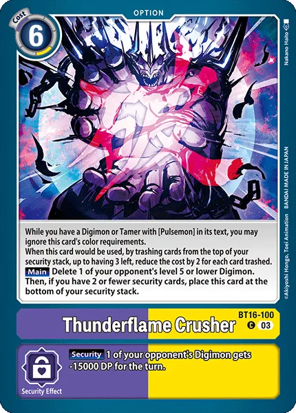 Thunderflame Crusher (BT16-100) card