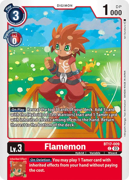 Flamemon (BT17-009) card