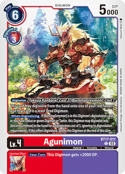 Agunimon (BT17-011) card