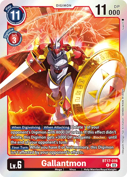 Gallantmon (BT17-016) card