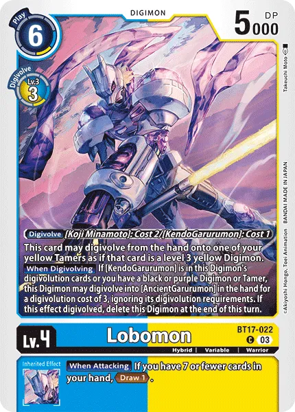 Lobomon (BT17-022) card