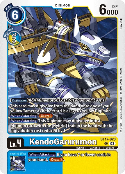 KendoGarurumon (BT17-023) card