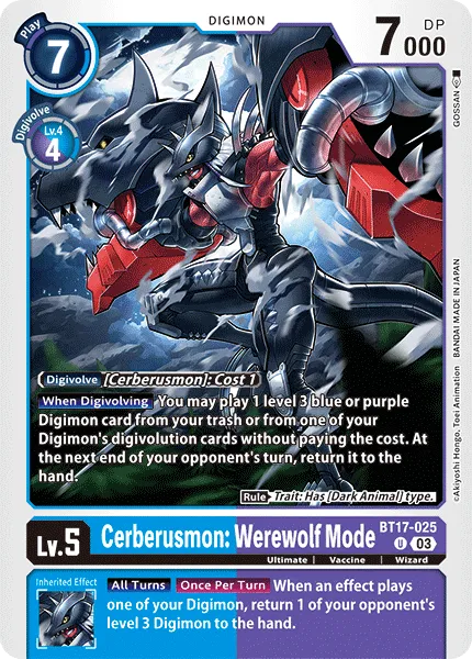 Cerberusmon: Werewolf Mode (BT17-025) card