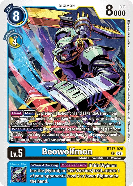 Beowolfmon (BT17-026) card