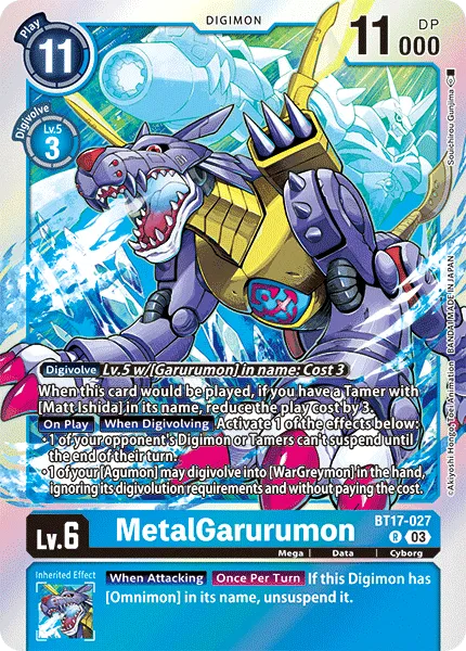 MetalGarurumon (BT17-027) card