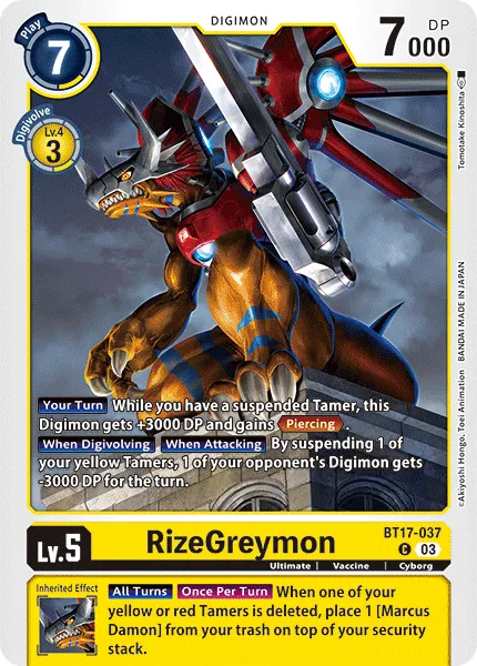 RizeGreymon (BT17-037) card