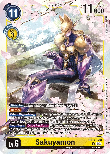 Sakuyamon (BT17-038) card