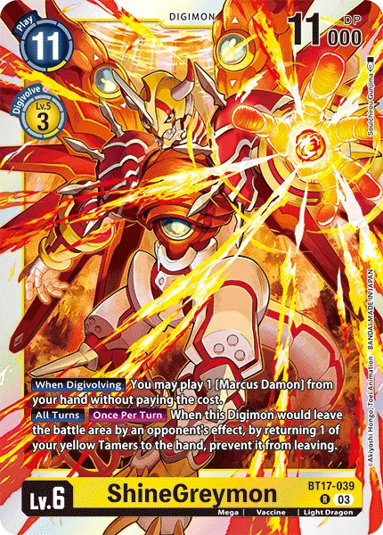 ShineGreymon (BT17-039) card