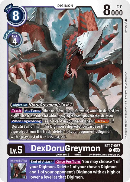 DexDoruGreymon (BT17-067) card