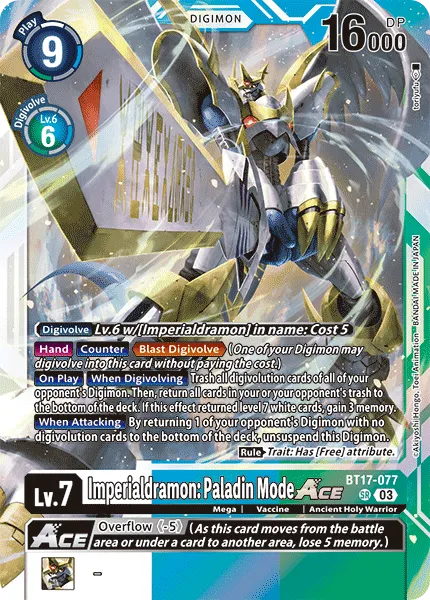 Imperialdramon: Paladin Mode (BT17-077) card