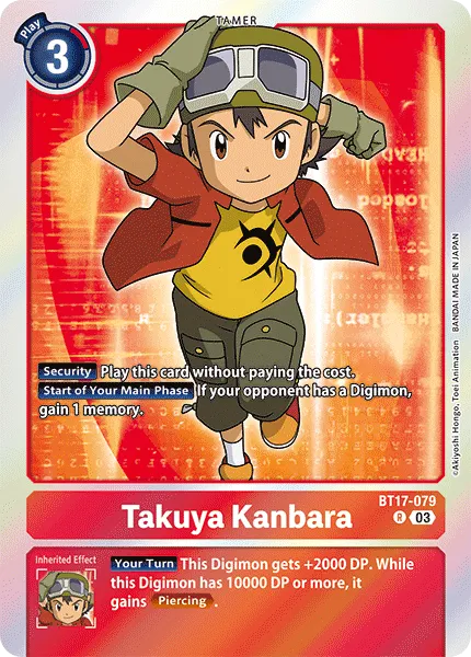 Takuya Kanbara (BT17-079) card