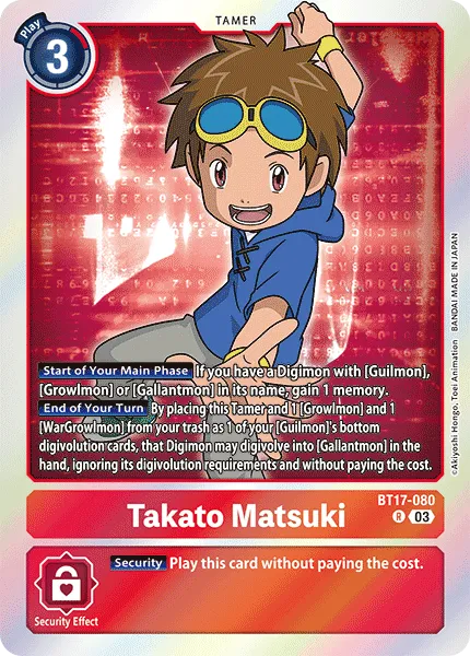 Takato Matsuki (BT17-080) card