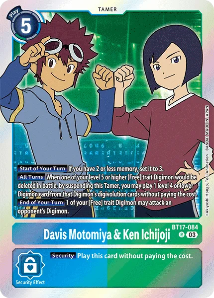 Davis Motomiya & Ken Ichijoji (BT17-084) card