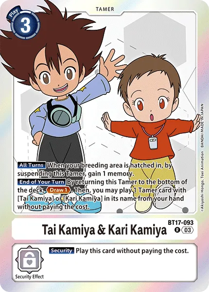 Tai Kamiya & Kari Kamiya (BT17-093) card