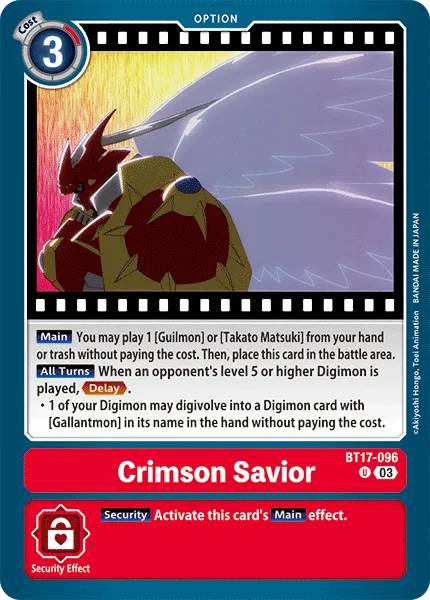 Crimson Savior (BT17-096) card