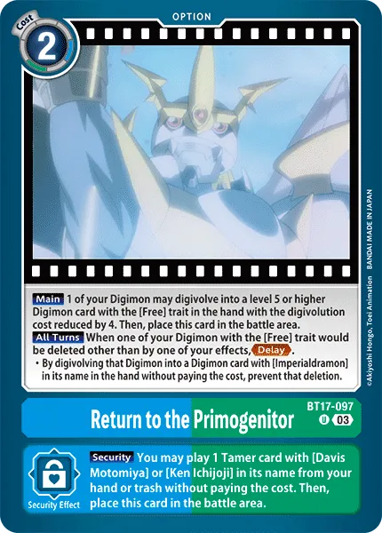 Return to the Primogenitor (BT17-097) card
