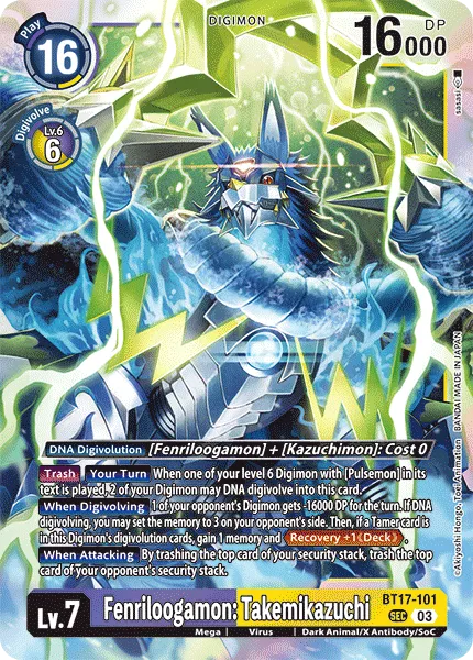 Fenriloogamon: Takemikazuchi (BT17-101) card