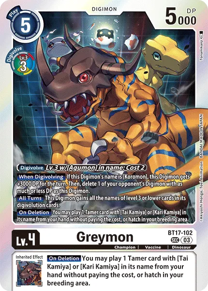 Greymon (BT17-102) card
