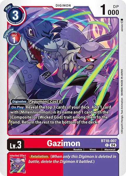 Gazimon (BT18-007) card
