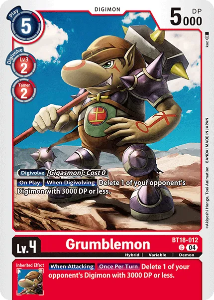 Grumblemon (BT18-012) card