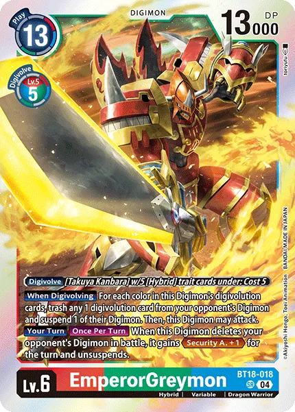 EmperorGreymon (BT18-018) card