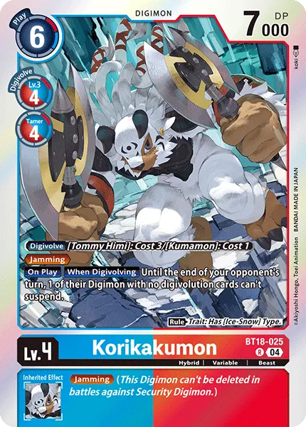 Korikakumon (BT18-025) card