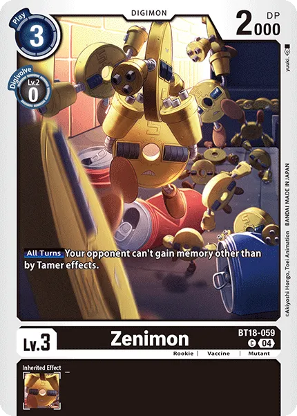 Zenimon (BT18-059) card