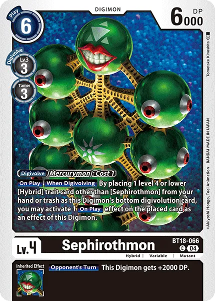 Sephirothmon (BT18-066) card