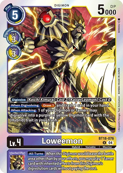 Loweemon (BT18-076) card