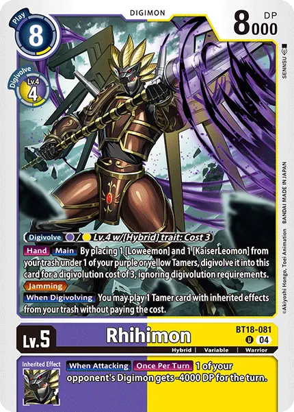 Rhihimon (BT18-081) card
