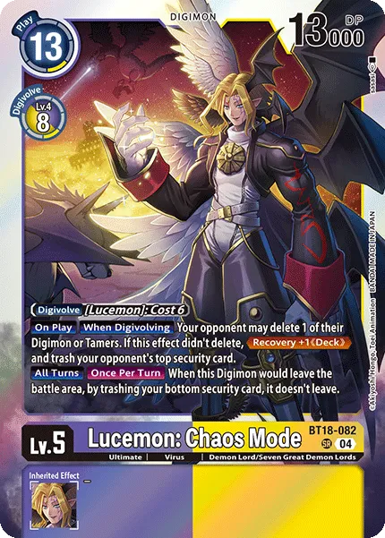 Lucemon: Chaos Mode (BT18-082) card