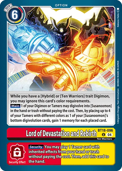 Lord of Devastation and Rebirth (BT18-096) card
