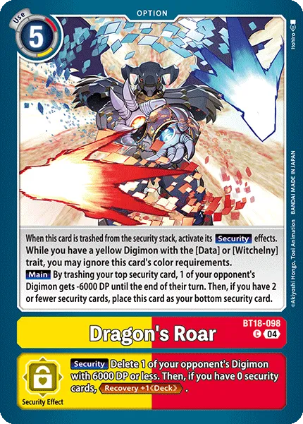 Dragon's Roar (BT18-098) card