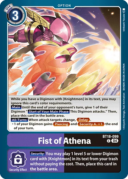 Fist of Athena (BT18-099) card