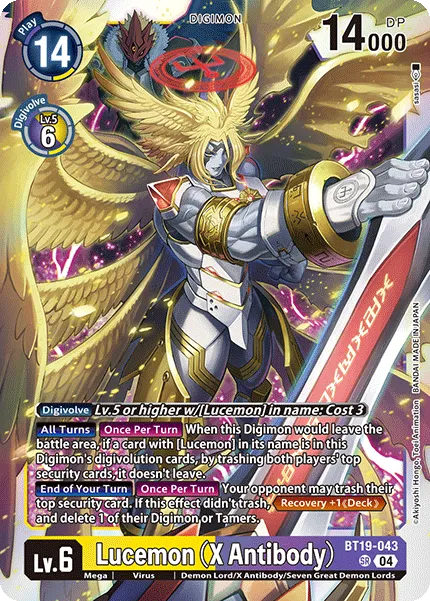 Lucemon (X Antibody) (BT19-043) card