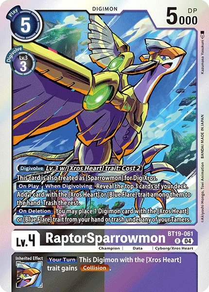 RaptorSparrowmon (BT19-061) card