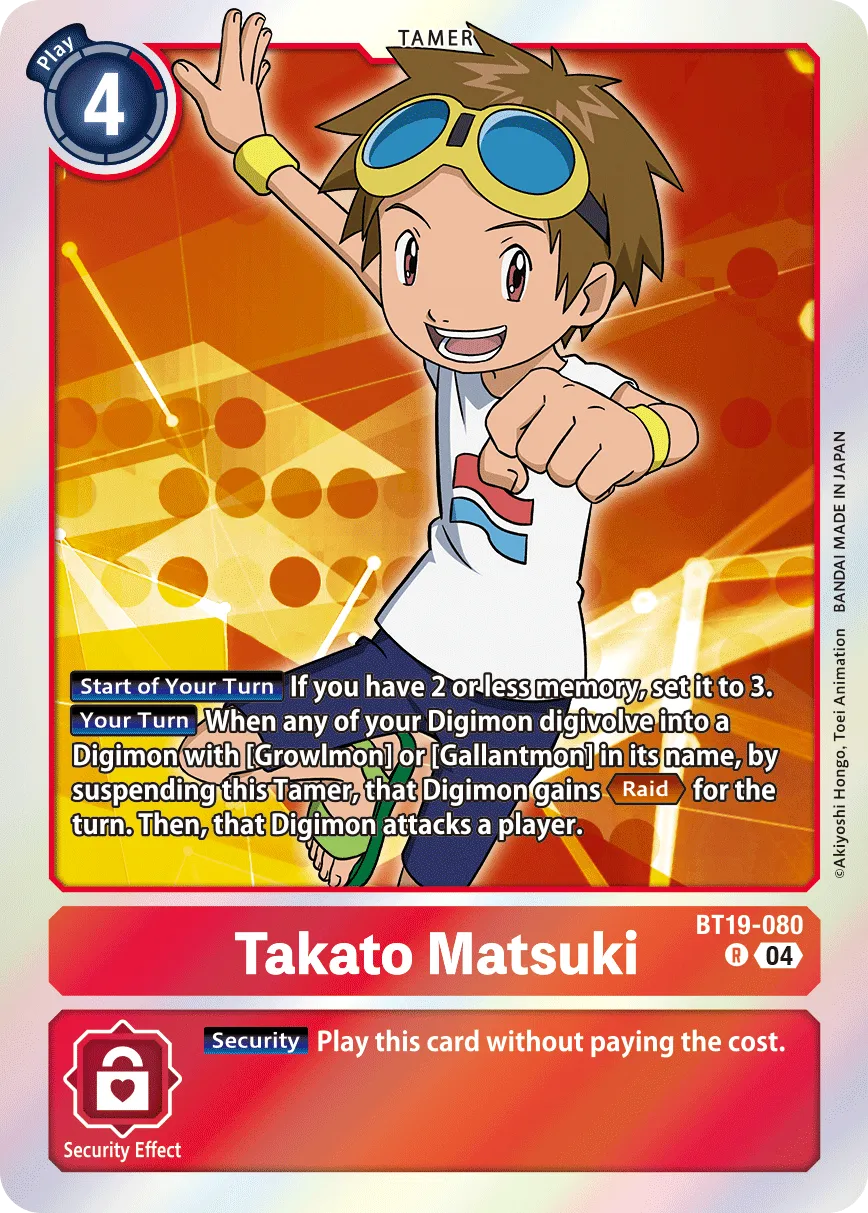Takato Matsuki (BT19-080) card
