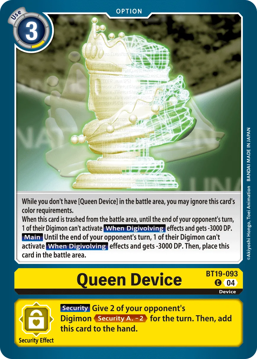 Queen Device (BT19-093) card