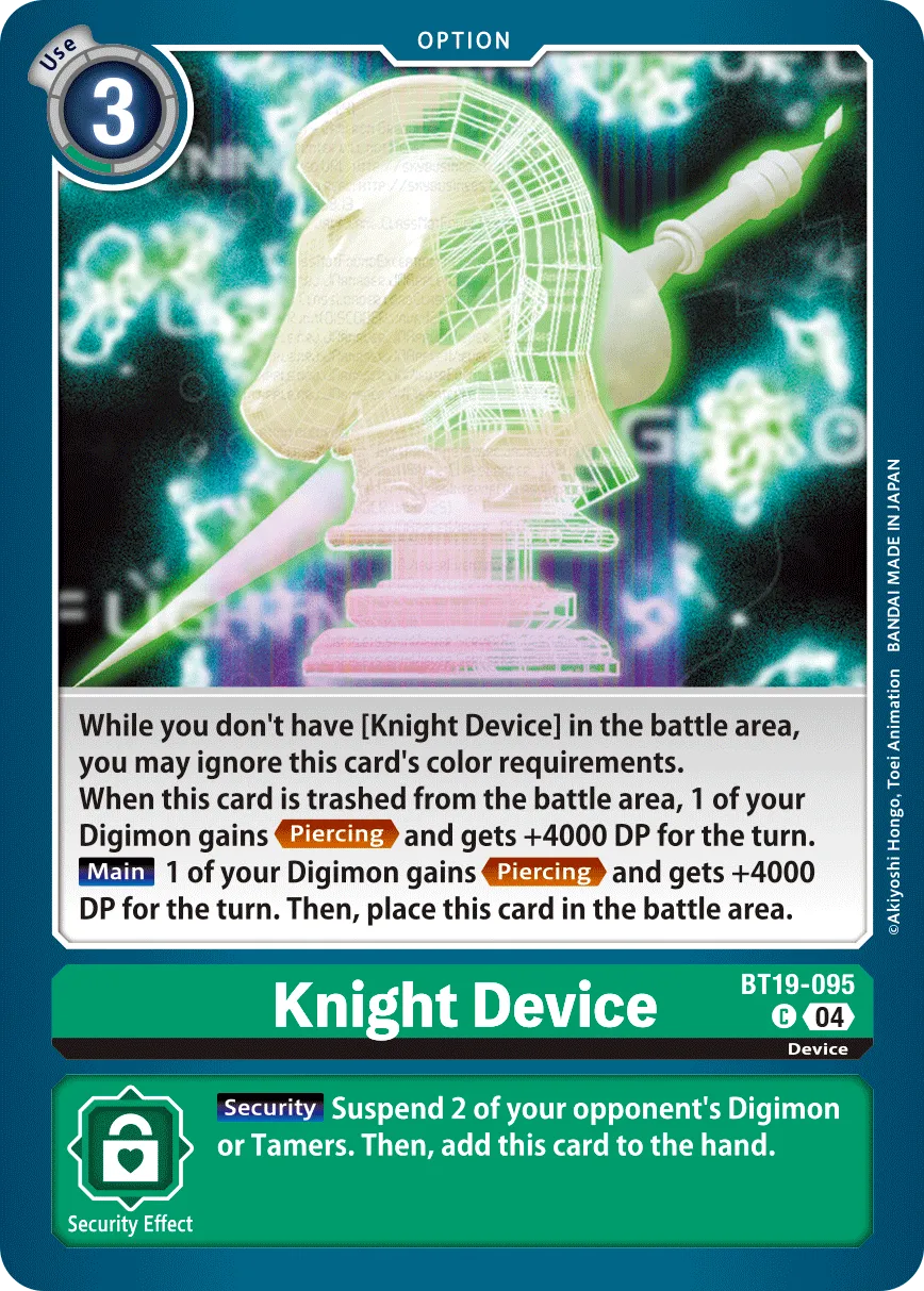 Knight Device (BT19-095) card