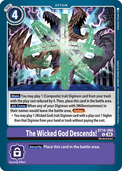 The Wicked God Descends! (BT19-099) card