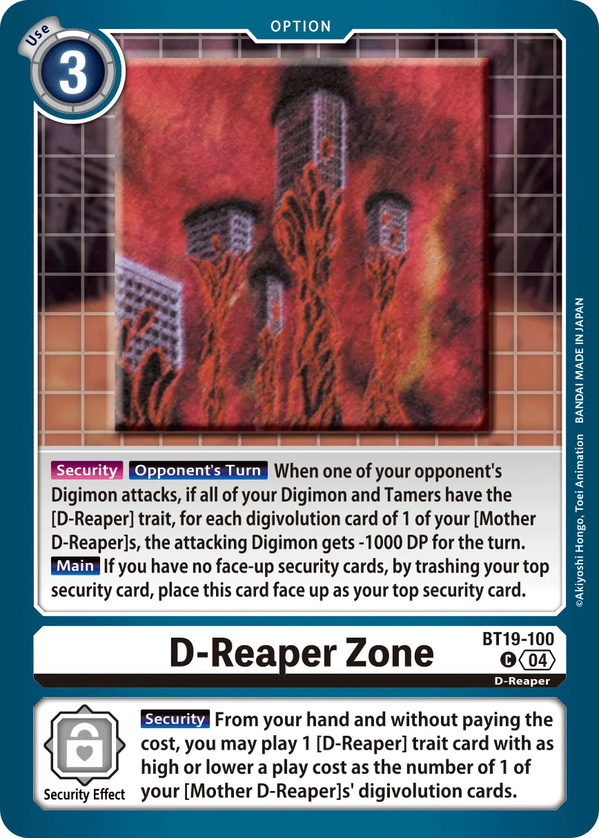 D-Reaper Zone (BT19-100) card